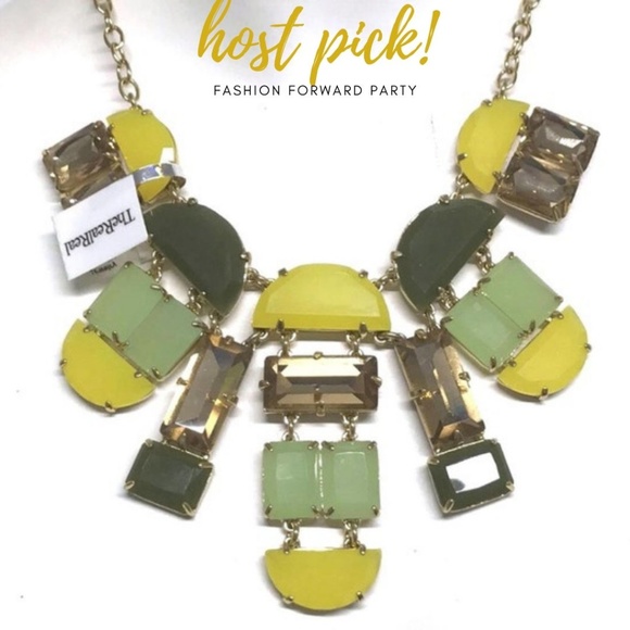 kate spade Jewelry - KATE SPADE Bib Necklace Goldtone Green Yellow $148